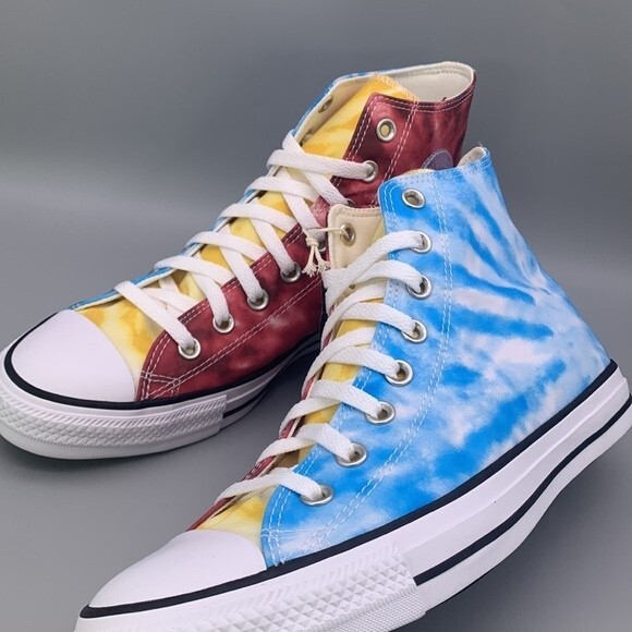 Converse Chuck Taylor All Star Hi 'Tie Dye Color-Block' Men's Sneaker  - Size: 9 - Picture 10 of 15